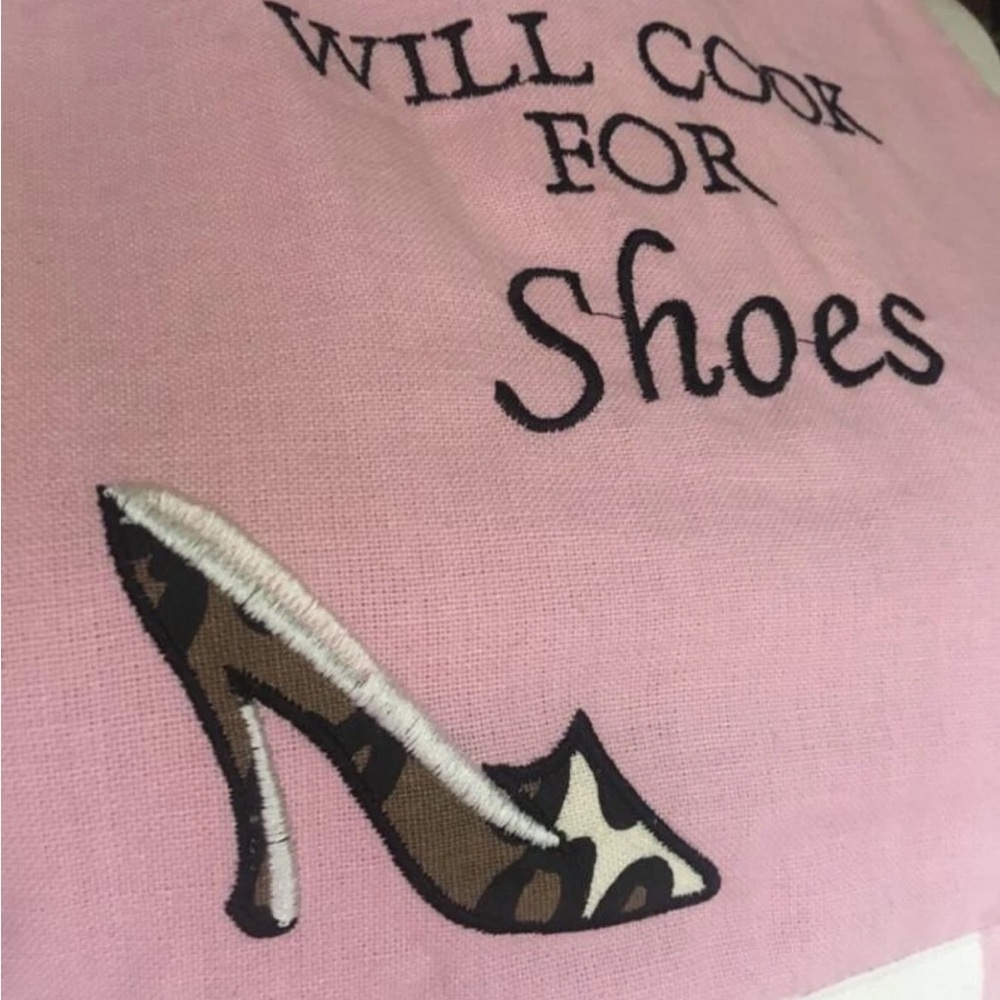 “Will cook for shoes “ apron Novelty kitchen apron - Picture 2 of 3